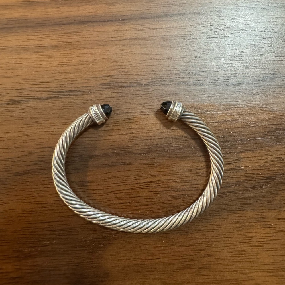 David Yurman Onyx and Diamonds Bracelet (Cuff)